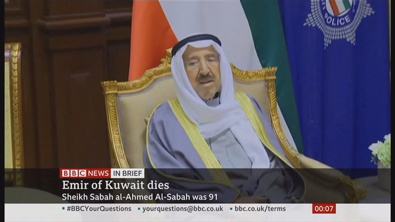 Emir Sheikh Sabah al-Sabah passes away (1929 - 2020) (Kuwait) - BBC News - 30th September 2020