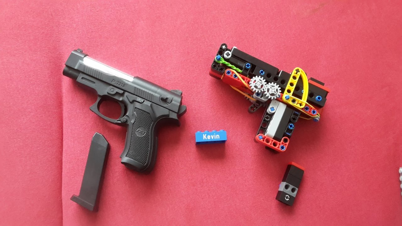 Lego Mini Technic Pistol (working) +(Tutorial)