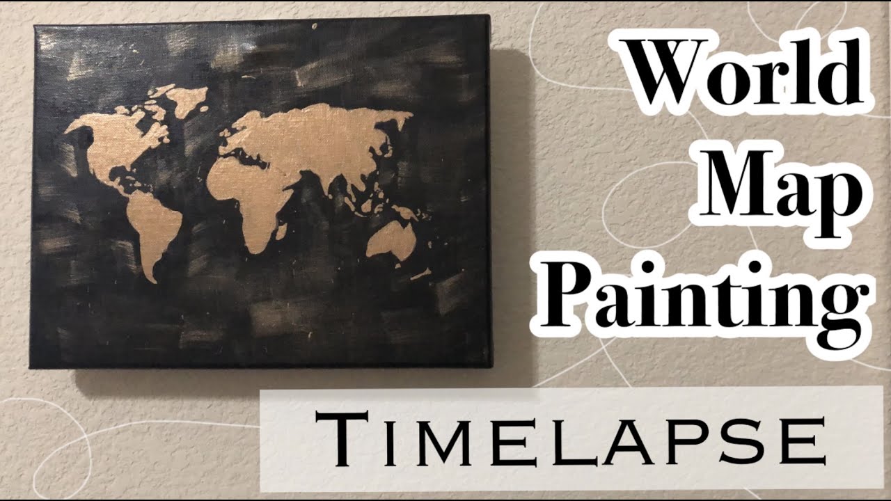 Acrylic World Map Painting Timelapse!