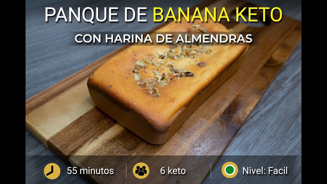 PANQUE DE BANANA KETO SUPER DELICIOSO PARA PERDER PESO 4K