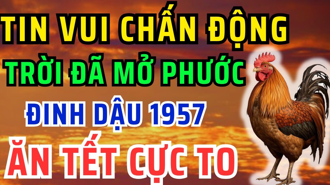 Tin Vui Chấn Động: Đinh Dậu 1957 Từ Nay Đến Tết Bất Ngờ Được Thần Tài Ban Lộc, Thưởng Vàng Ban Phúc