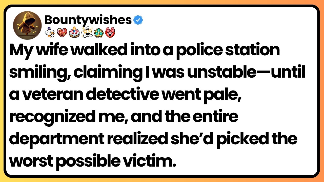 My wife smirked at the station—then the detective went pale when he realized who I was.