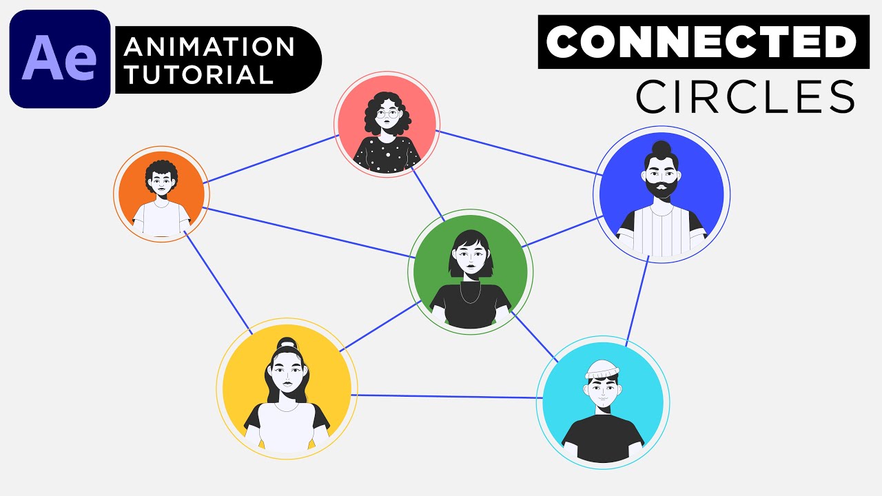 How to Animate Connected Circles Dynamically in After Effects Tutorial
