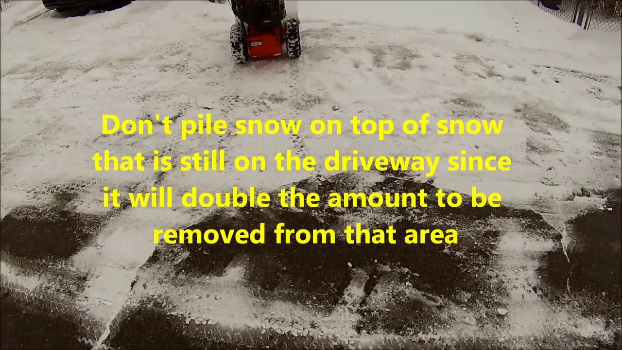 HOW TO: Use a Snowthrower