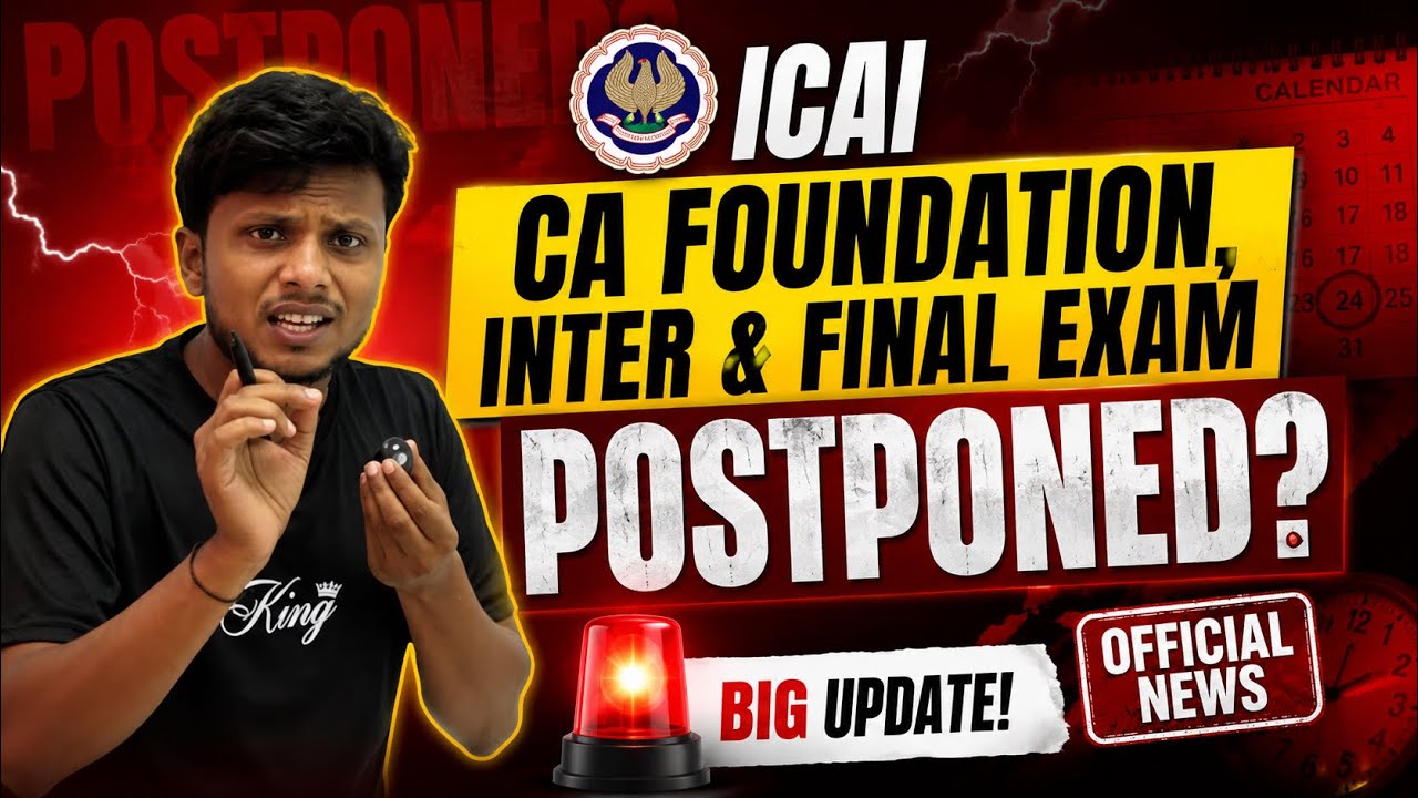 CA Exam Postponed?