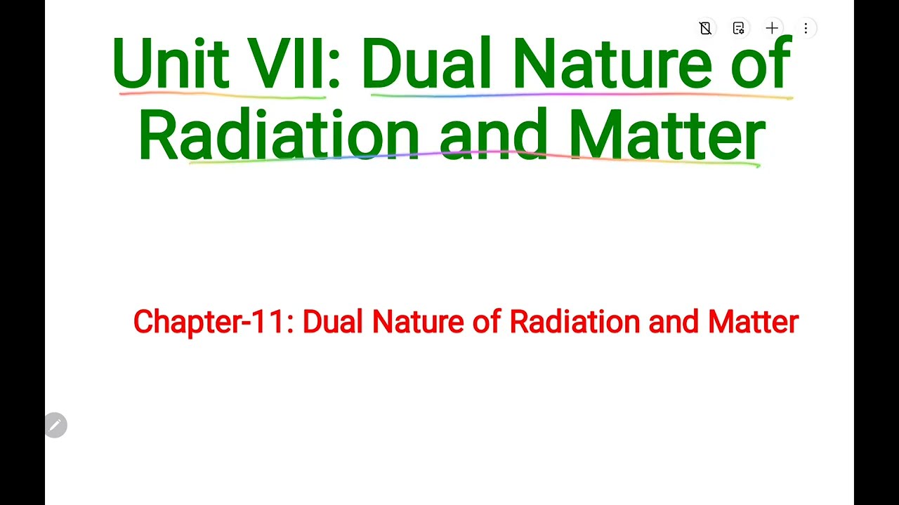 #Photo electric effect #dual nature of radiation and matter #12th #physics