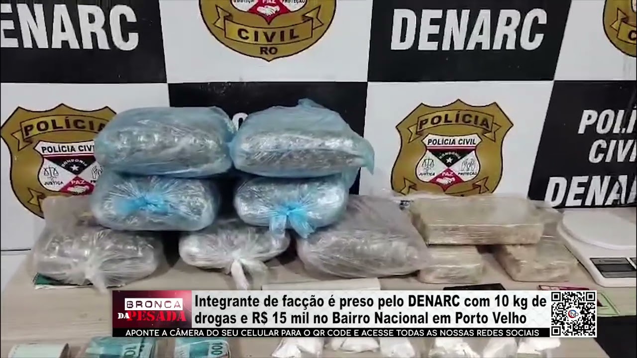 Integrante de facção é preso pelo DENARC com 10 kg de drogas e R$ 15 mil no Bairro Nacional