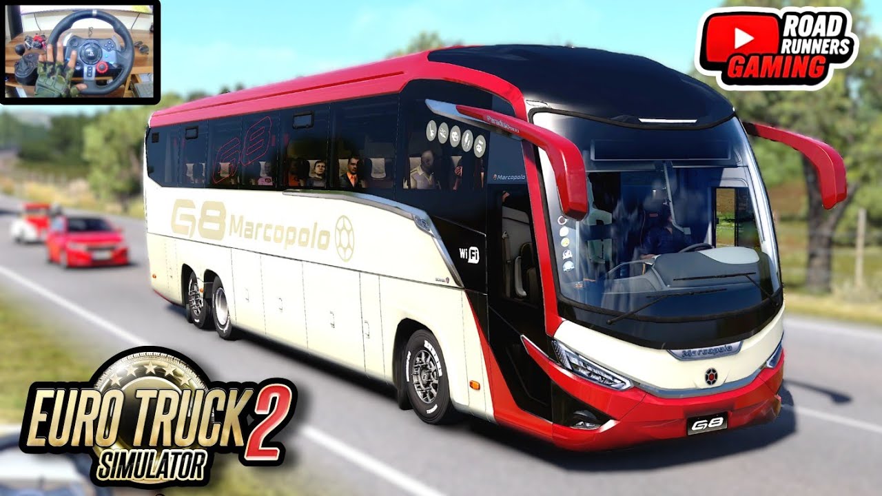 Realistic Decent Drive | G8 Scania Marcopolo 6x2 | ETS2 Bus | Euro Truck Simulator 2 | Logitech g29