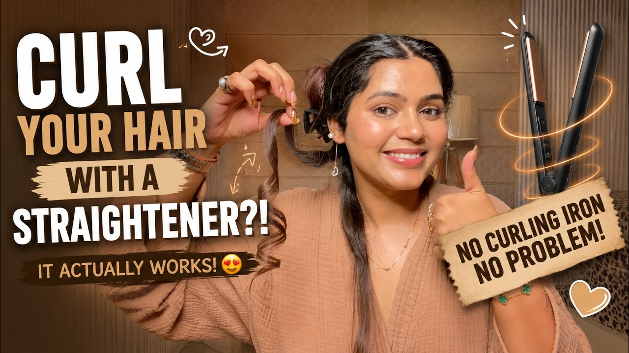 Stop Buying Curling Irons! 😳 Curl Your Hair with a Straightener Instead | Sakshi Goel