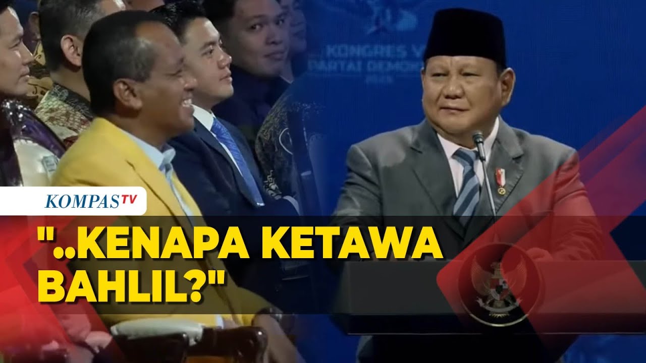 Kelakar Prabowo Semprot Bahlil : Insya allah Saya Umurnya 98, Kenapa Kamu Ketawa Bahlil?