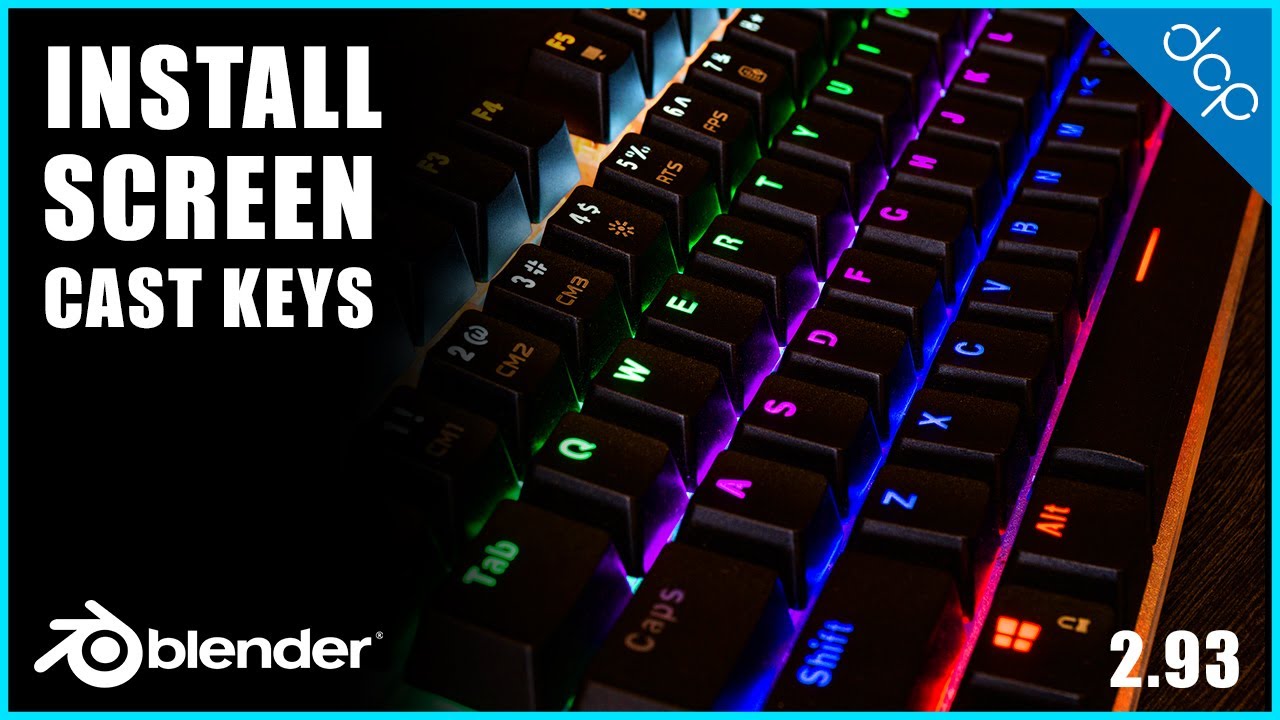 How to install screen cast keys on Blender 2.93