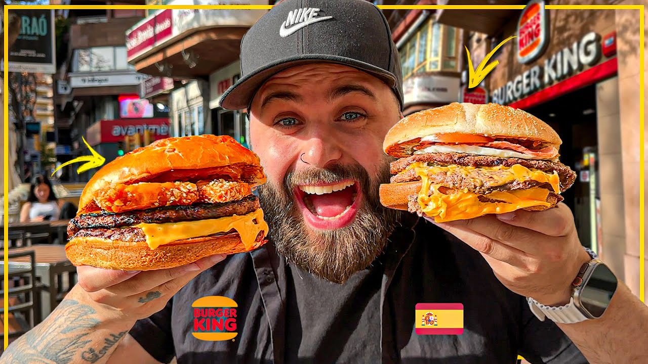 PROVAMOS O BIZARRO BURGER KING DA ESPANHA PELA PRIMEIRA VEZ