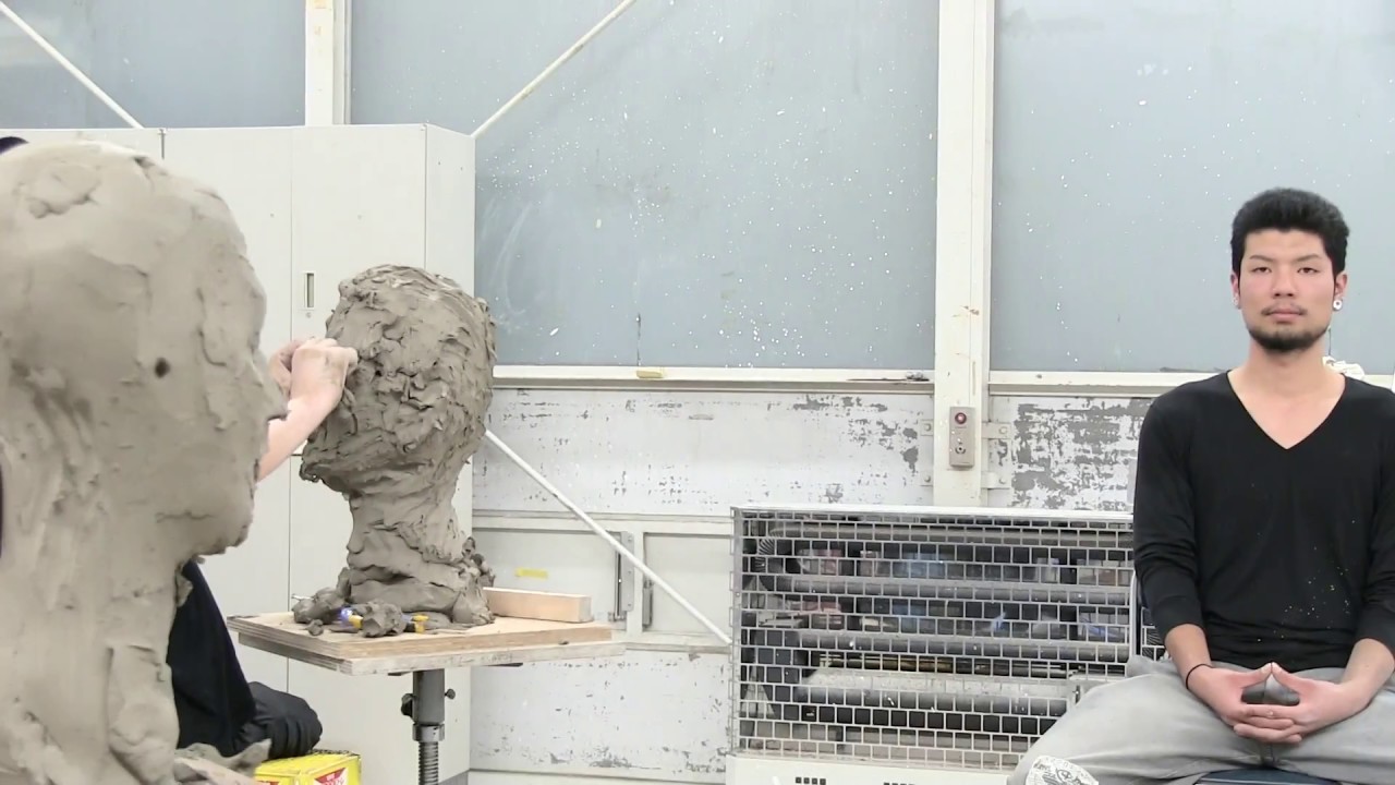 20分首像　東京造形大学　彫刻棟　2017年12月8日　20min Modeling Tokyo Zokei University sculpture 08 Dec 2017