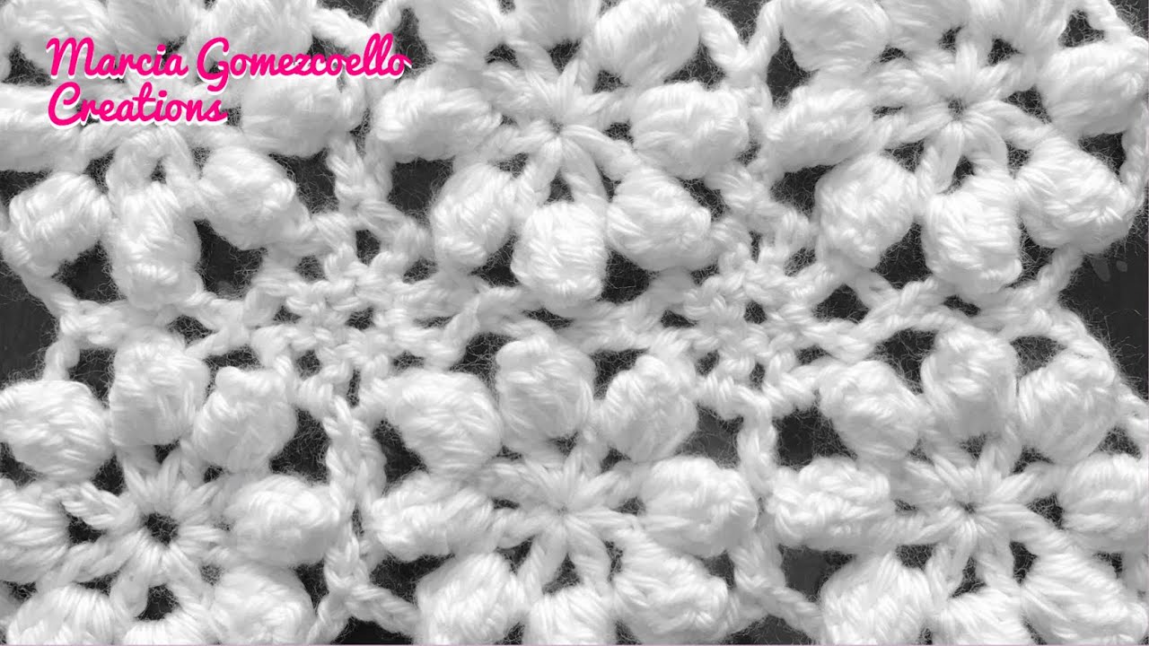 TEJIDOS A CROCHET: Flores Popcorn Continuas/ HOW TO CROCHET: Popcorn without Seam