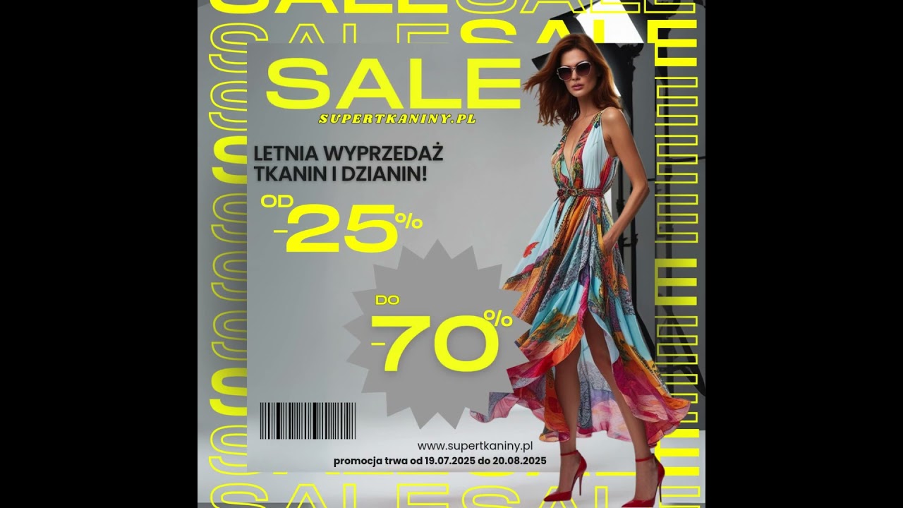 Letnia wyprzedaż tkanin i dzianin od 25 do 70%