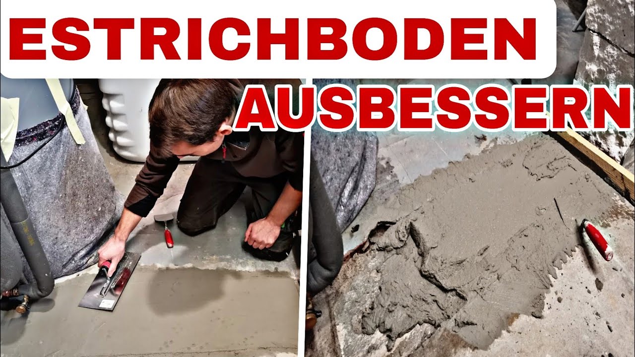 Löcher im Estrich ausgleichen | Betonboden Sanieren So leicht geht's !