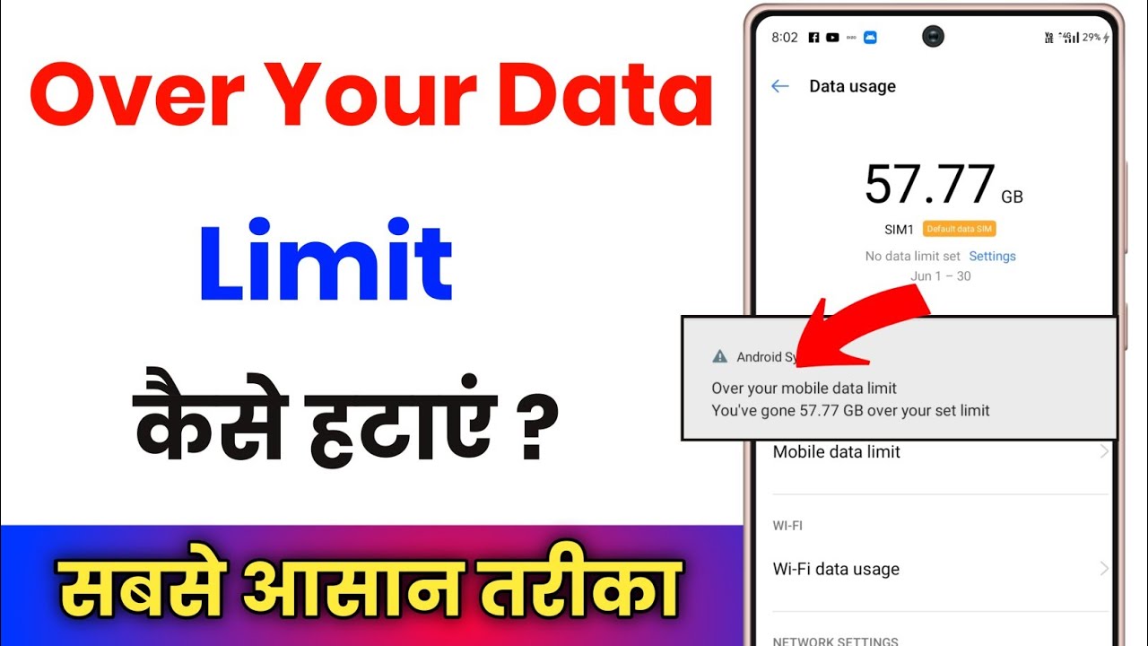 Over Your Data Limit Kaise Hataye !! Over Your Mobile Data Limit