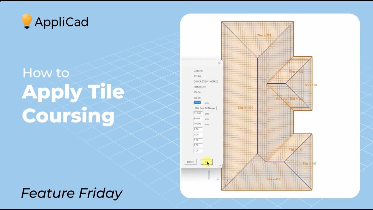 How to Apply Tile Coursing – AppliCad Roof Wizard Feature Friday