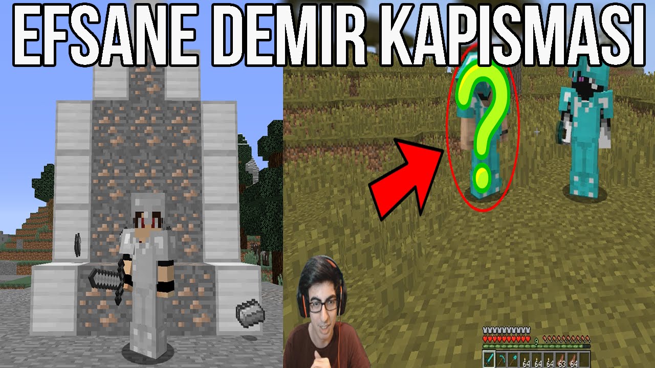 MİNECRAFT &Uuml;&Ccedil;L&Uuml; EFSANE DEMİR KAPIŞMASI
