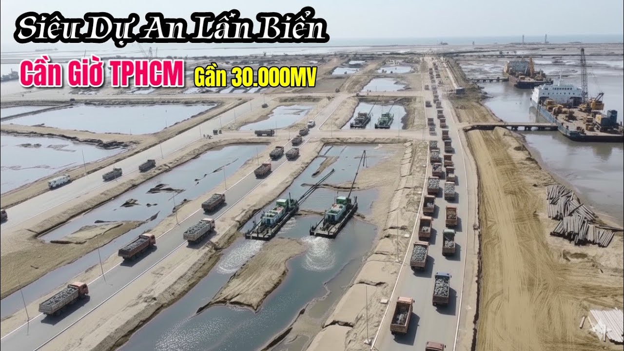 Tự Hào Việt Nam Với Dự Án Vượt Biển Tóp Đầu Thế Giới Hàng Vạn Con Người Và Máy Móc Làm Việc Sối Nổi,