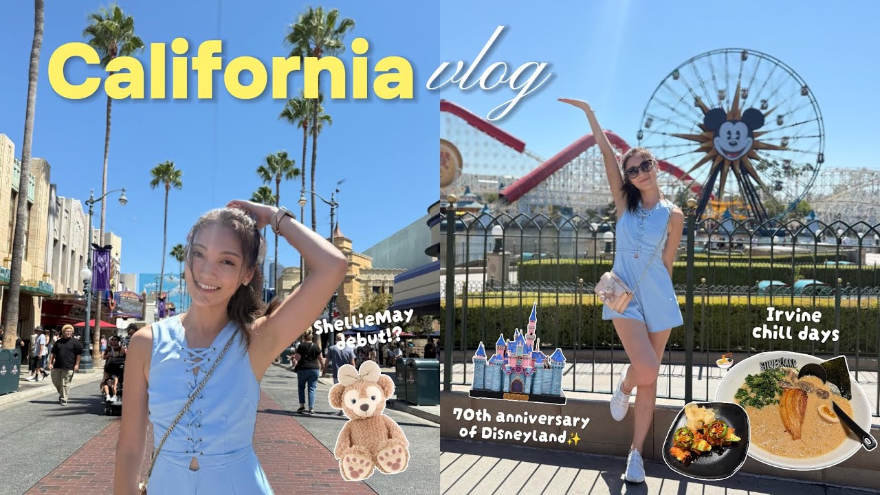 加州VLOG｜Irvine小旅行＋打卡全球第一座迪士尼！🏰✨找不到雪莉玫😢