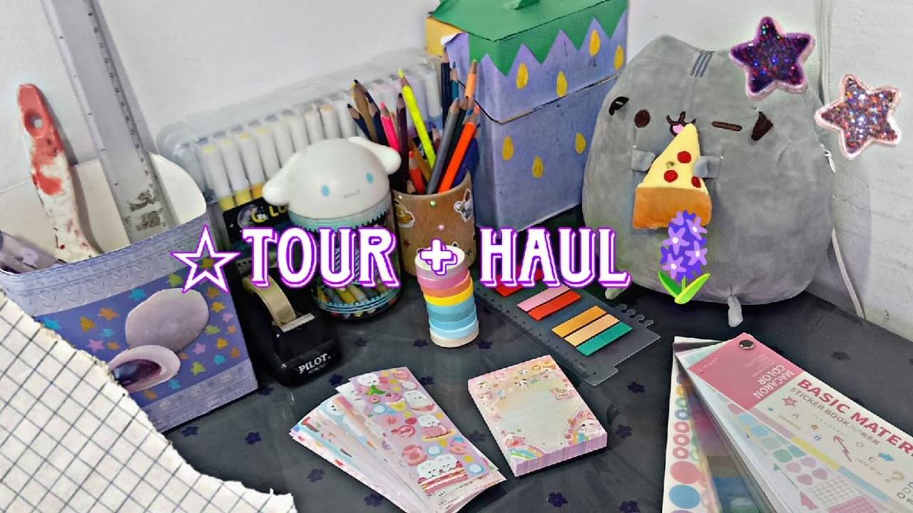 Haul de papelería + tour por mi escritorio ⋆˚꩜｡