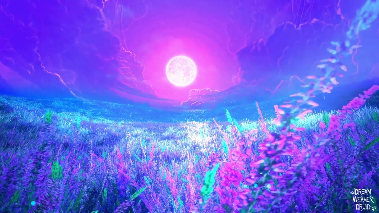 ☁️🌕 Full Moon Night Ambience || Quiet Soothing Crickets Nighttime Ambient || 10 Hours