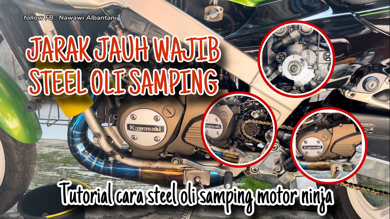 CARA STEEL OLI SAMPING MOTOR NINJA-R/RR, #tutorial #carasteelolisamping #motorninja #kawasaki #4tak