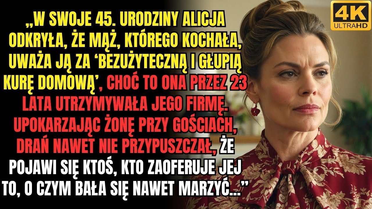 „Przez 23 lata prowadziła biznes męża, a on upokorzył ją przy gościach w dniu jej urodzin  Ale nawet