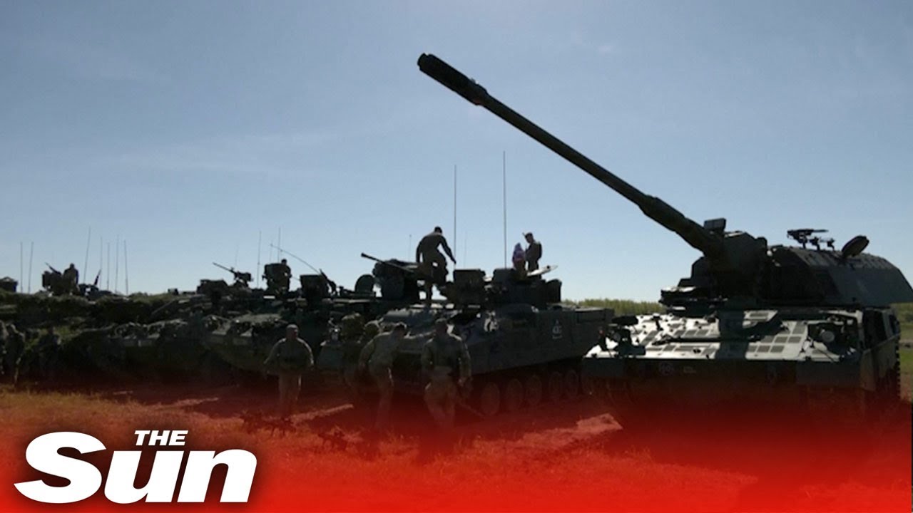 NATO troops carry out military drills in Lithuania