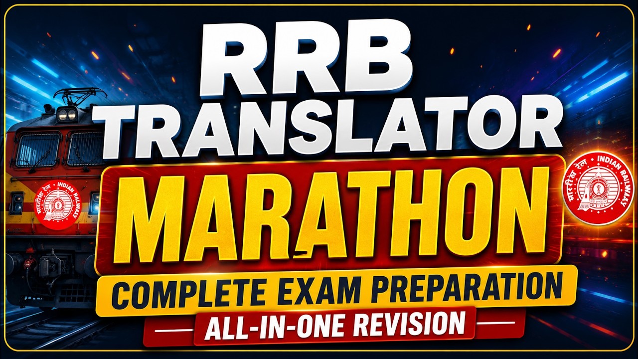 RRB TRANSLATOR RAILWAY TRANSLATOR EXAM MARATHON SESSION