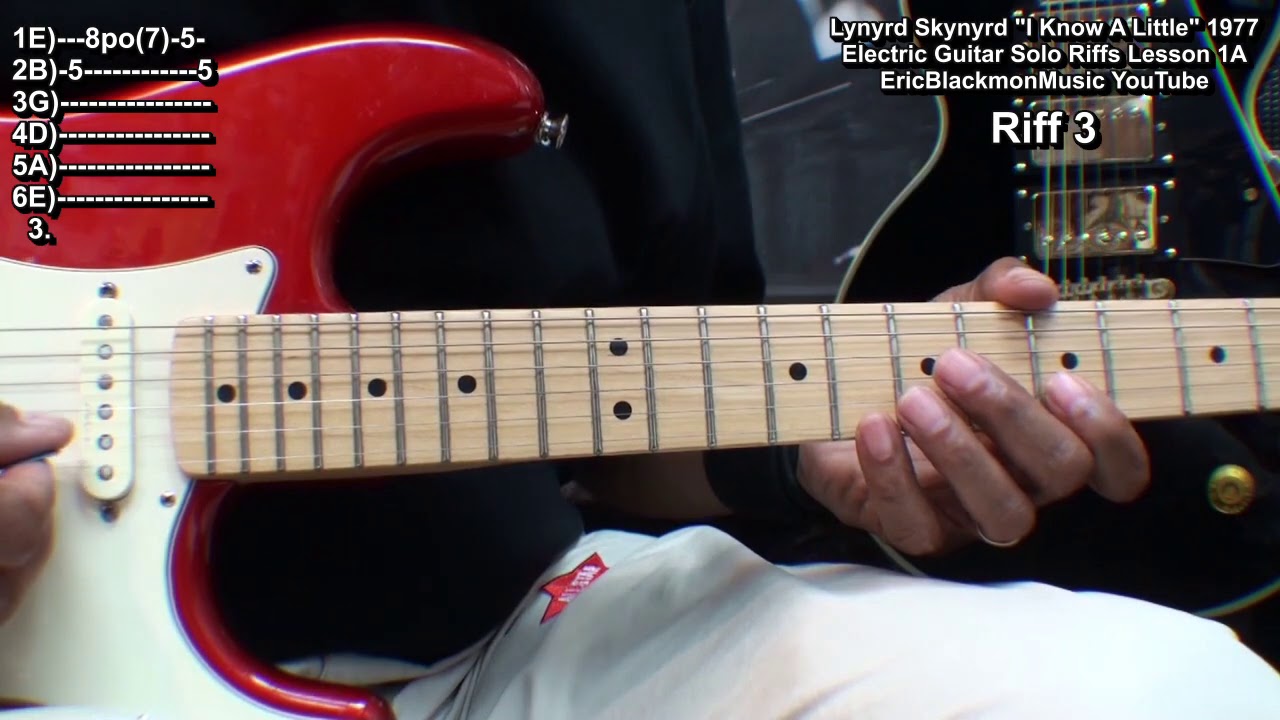 I KNOW A LITTLE Lynyrd Skynyrd Guitar Opening Solo Riffs Lesson 1A  @EricBlackmonGuitar