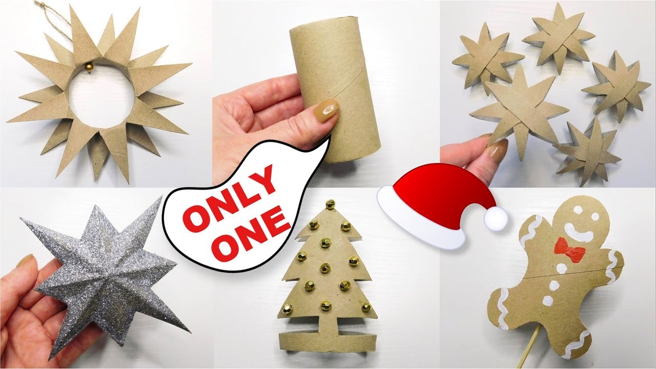 🎄 5 Easy Christmas DIY Ideas in 5 Minutes 🎅 You Only Need One Toilet Paper Roll for This Crafts