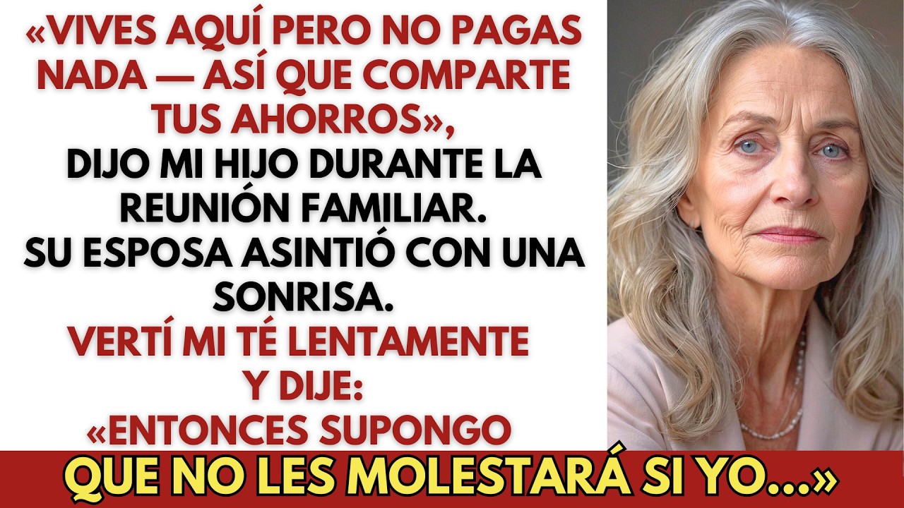 En una reunión familiar, mi hijo y su esposa pidieron la mitad de mis ahorros—respondí