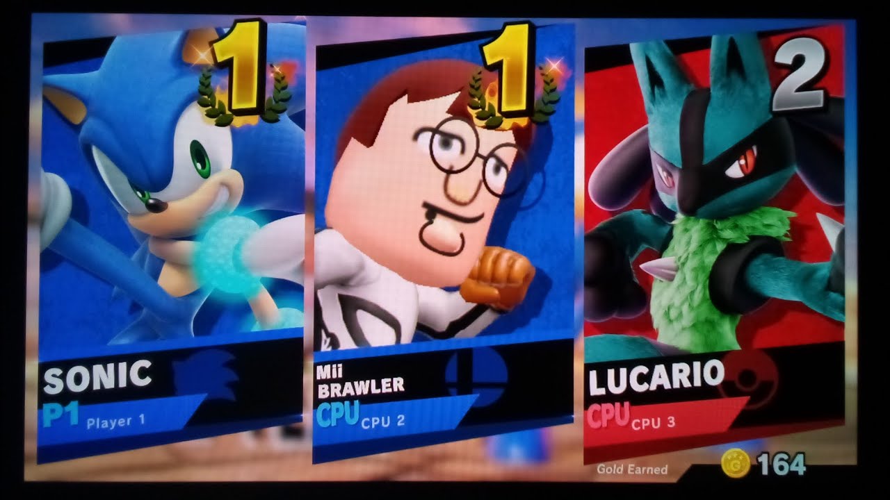 Sonic + Peter Griffin VS Lucario | Super Smash Bros. Ultimate (Lightning Round)