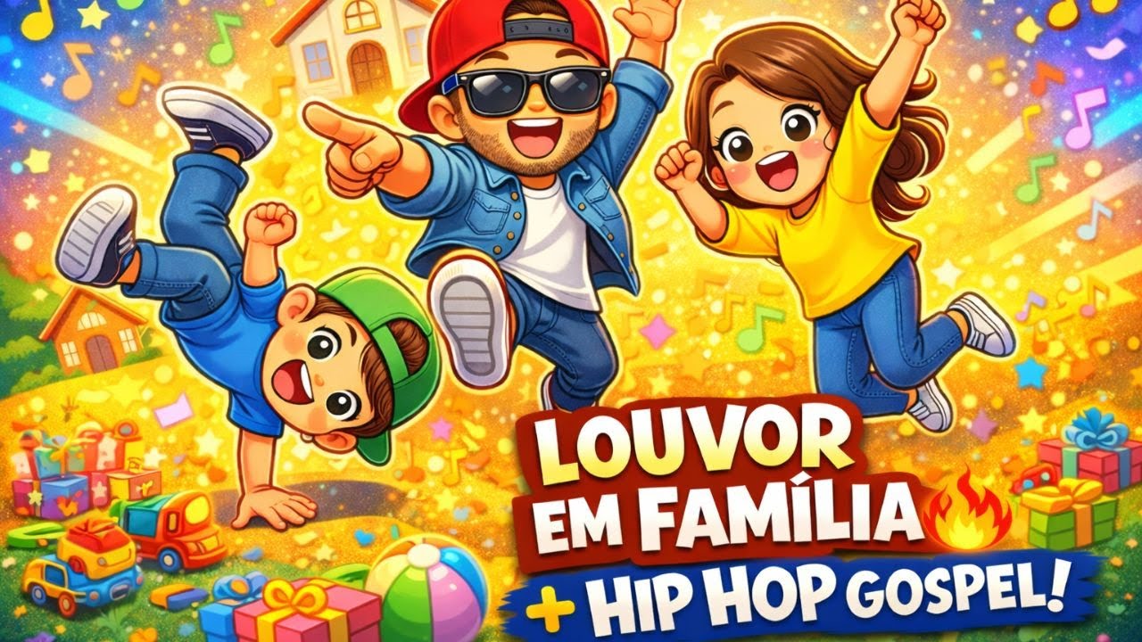 Música Gospel Infantil Animada + Adoração 🙌 Hip Hop Cristão para Família
