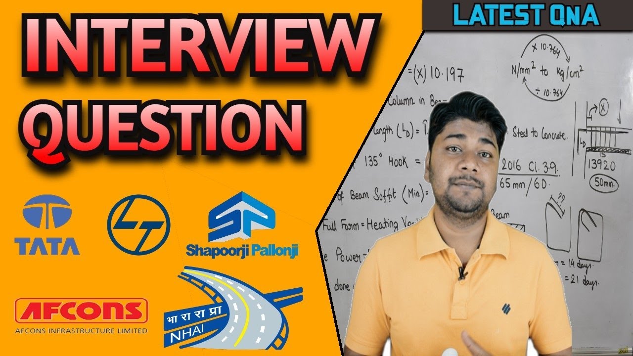 Top most interview Questions asked in TATA, L&T, Afcons, NHAI etc | Civil Engg Basic Interview QnA