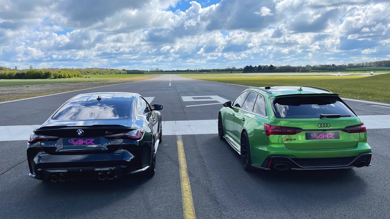 DRAG RACE! 2021 BMW M4 COMPETITION VS AUDI RS6 AVANT!