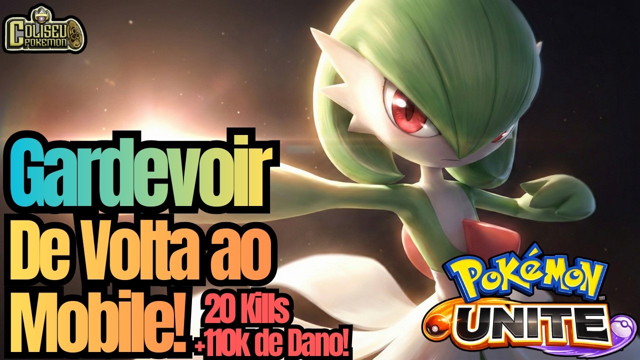 GARDEVOIR ESTÁ BROKEN Comigo no Mobile! 20 kills! +110k de Dano! Pokemon Unite Gameplay #pokemon
