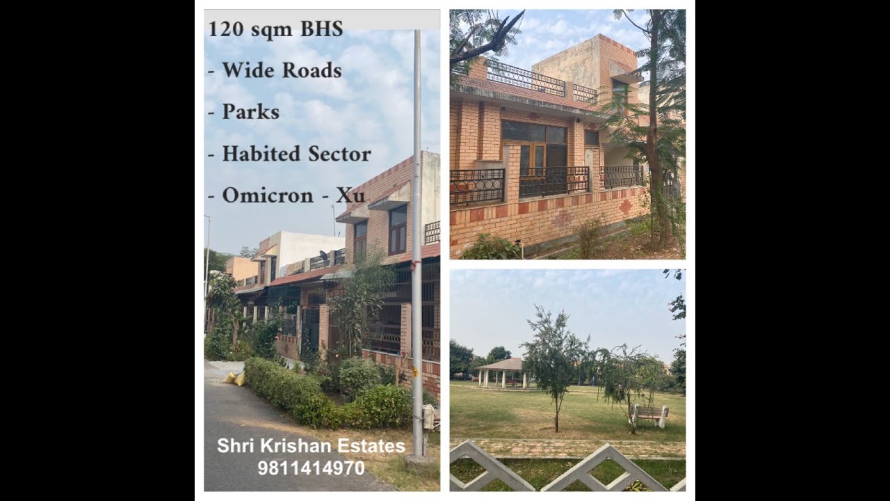 120 sqm Builtup House ( Ground Floor constructed ) in sectors Xu I II III Greater Noida @ 9811414971