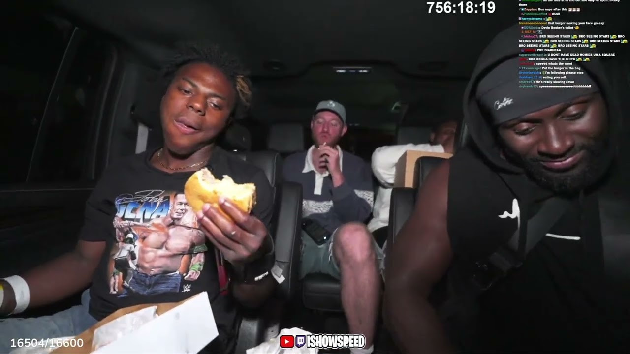 ISHOWSPEED EAT 5 BURGERS FROM IN AND OUT