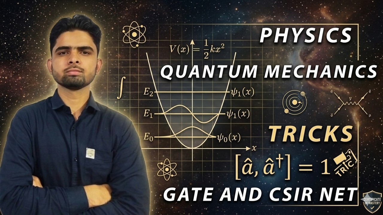 Quantum Mechanics: 1D Harmonic Oscillator Full Concept & Shortcuts for GATE/NET   #physics