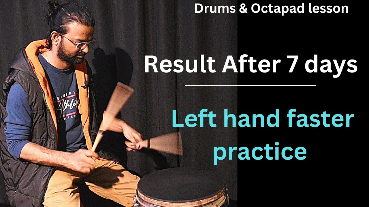 Free Drums and Octapad lesson || Hands speed Workout || left hand faster