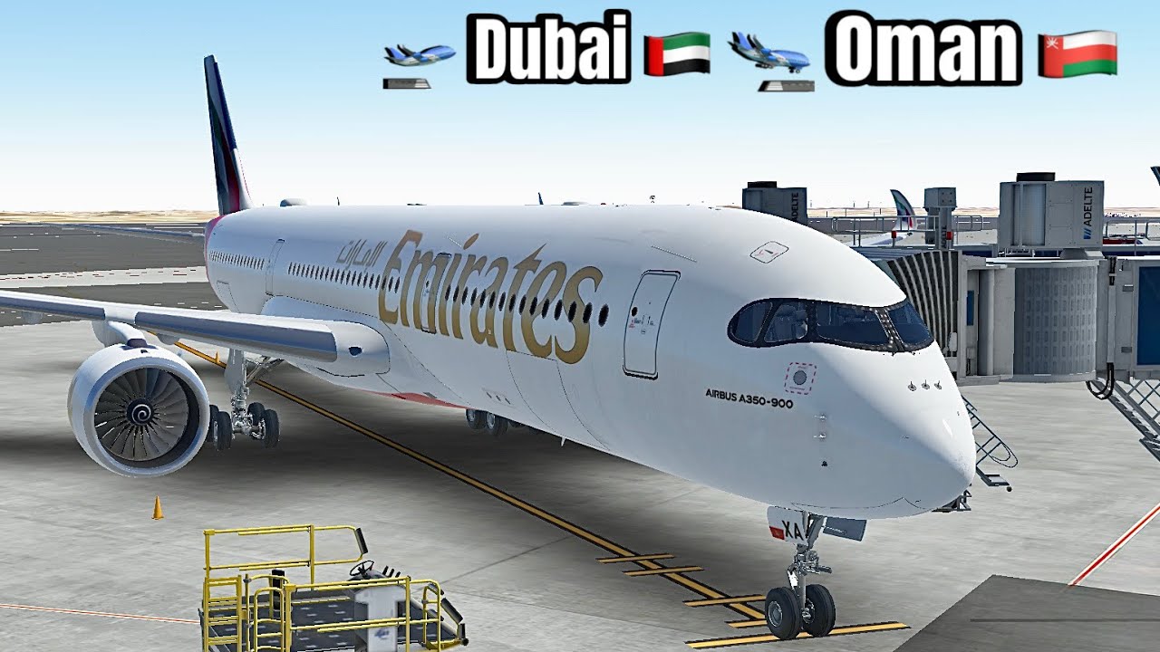 Emirates Airbus A350-900 | From Dubai 🇦🇪 To Oman 🇴🇲 | Expert server gameplay | infinite flight 