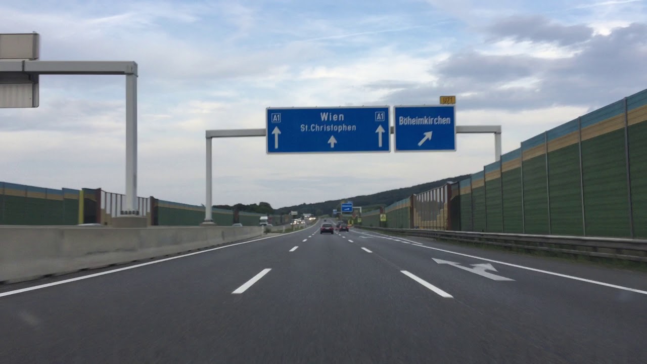 Autobahn, light traffic AUSTRIA A1 Sankt Pölten
