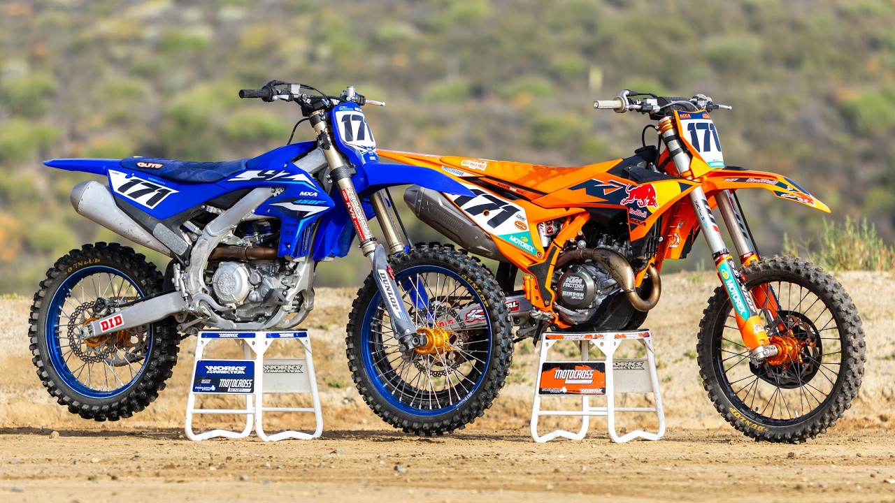 Секундомер не врёт: Yamaha YZ450F 2026 года против KTM 450SXF Factory Edition