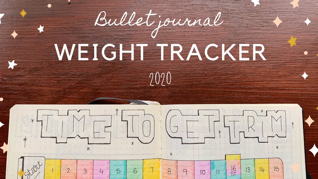 Weight/Activity Tracker | BULLET JOURNAL 2020- a spread to track steps, workouts and diet losses.