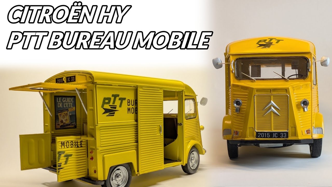 How to build the Citroën HY Van - Heller 1/24 scale model - La Poste Bureau Mobile Custom