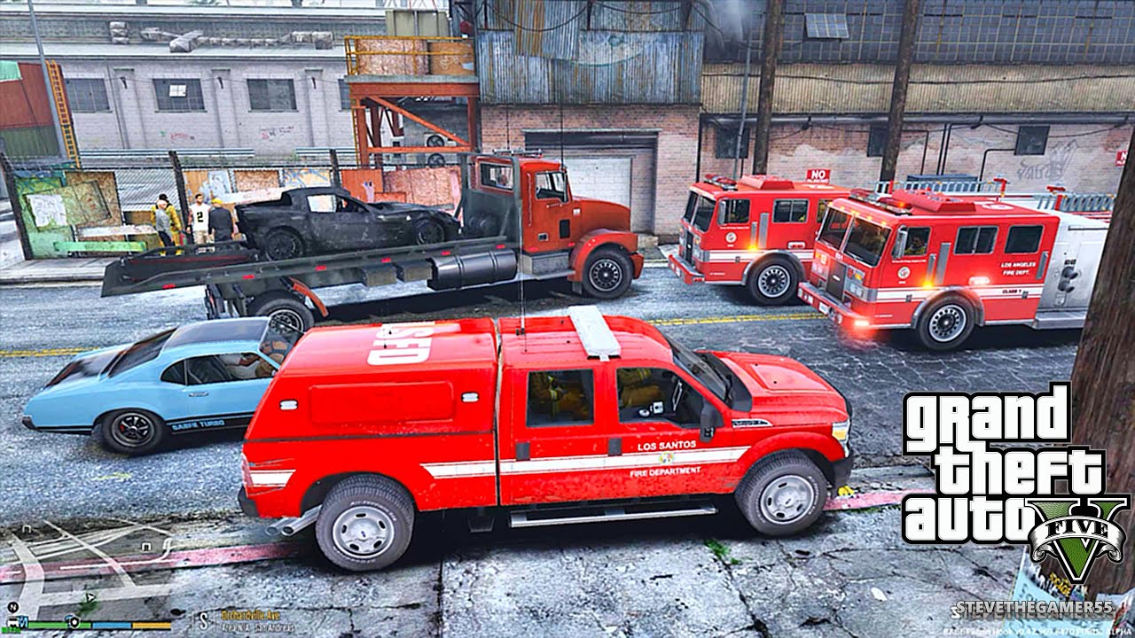GTA 5 - Rescue Mod V - ПОЖАРНЫЙ 9 - (GTA 5 - Rescue Mod V - ПОЖАРНЫЙ )
