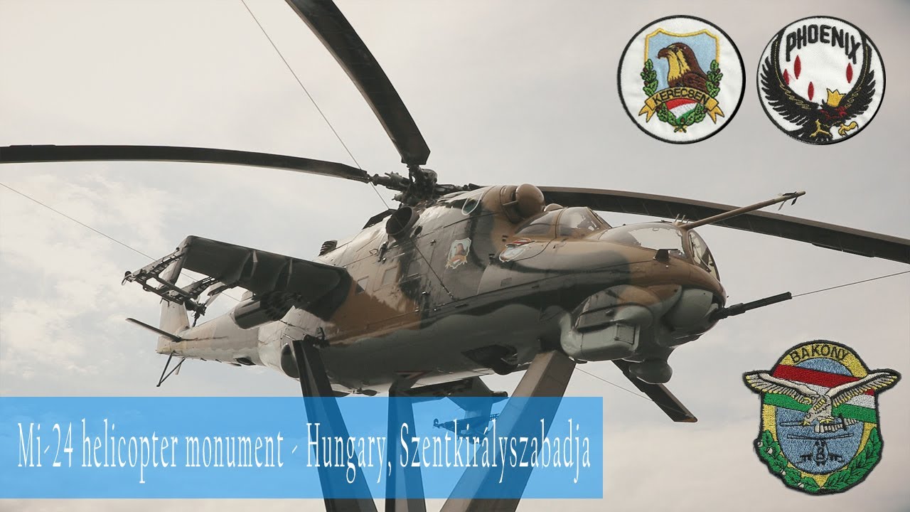 Mi-24 helicopter monument - Hungary, Szentkirályszabadja - MH 87. Bakony Harci Helikopter Ezred